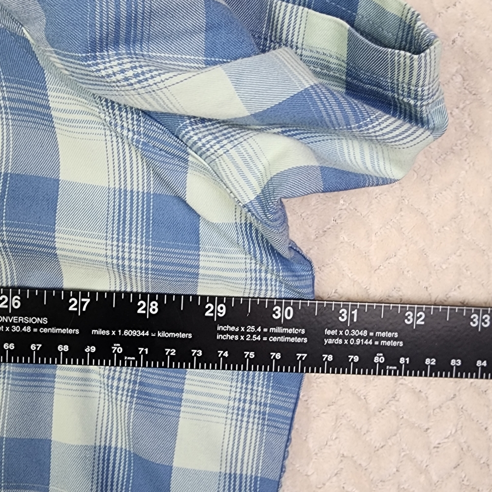 Wrangler Regular Fit Blue Short Sleeve Button Down Shirt Mens 3xl - Picture 6 of 9